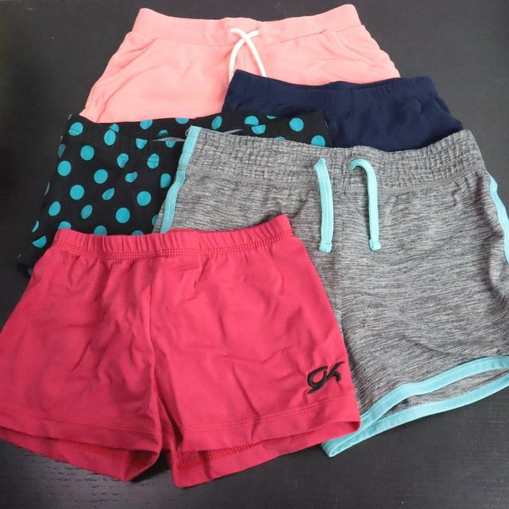 5pc Variety Bundle Lot Girl's M/L Activewear Sport Dance Athletic Stretch Shorts